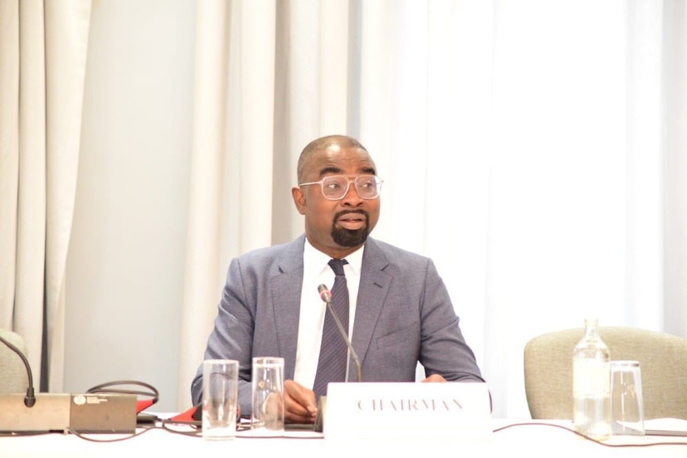 Gideon Nimako chairing the AU DRM Strategy validation sessions